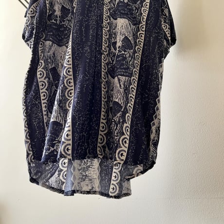 Vintage Art Pattern Rayon Shirt