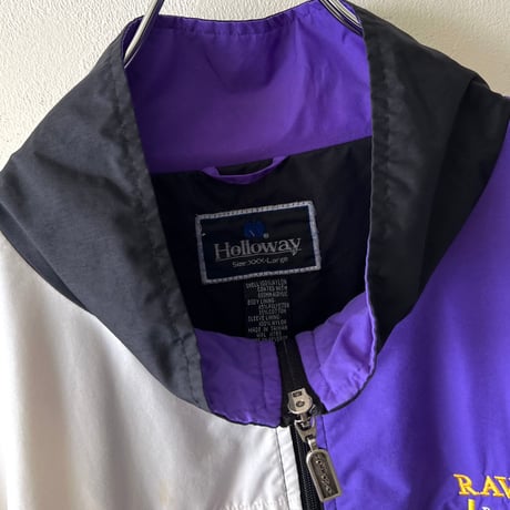 90's NFL Ravens Embroidery Logo Nylon JKT