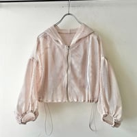 Drawstring Mesh Short Parka
