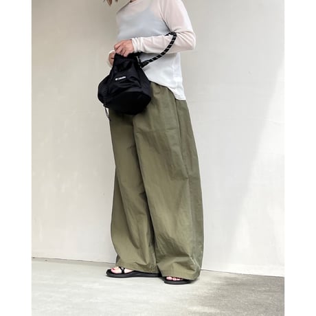 【即納品】バランスタックパンツ(ナイロン)カーキ90丈ワイド