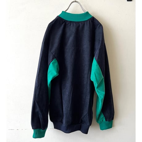 French Navy Velvet Training Sweat (deadstock/ size:88,L程度)