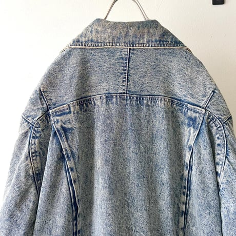 80-90's Euro Bleach Denim Coat