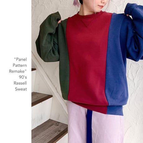 " Remake " 90's Russell Switch Patternスウェット