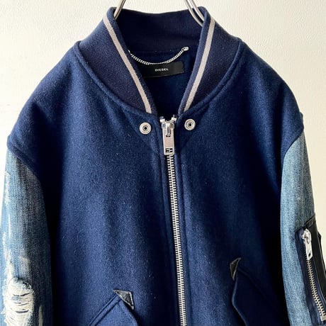 Diesel Crushed Denim Sleeve Award JKT