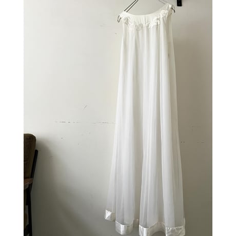 60's Vintage GOSSARD ARTEMIS Embroidery Design No Sleeve Maxi Dress