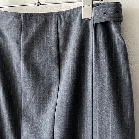 Stripe Pattern Random Cut Skirt