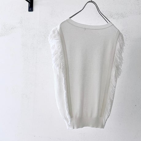 Vintage Fringe Design No Sleeve Summer Knit