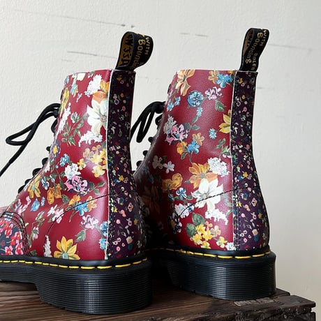 Dr.Marten's Switch Design Flower Pattern 8eyes Boots