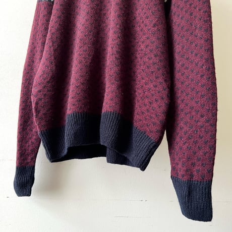 Old Nordic Pattern Knit Sweater