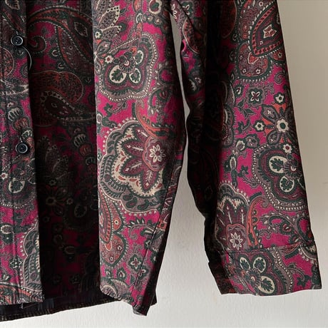 Vintage Paisley Patternシャツブラウス
