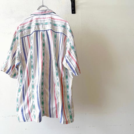 Old Stripe Pattern Half Sleeve Shirt