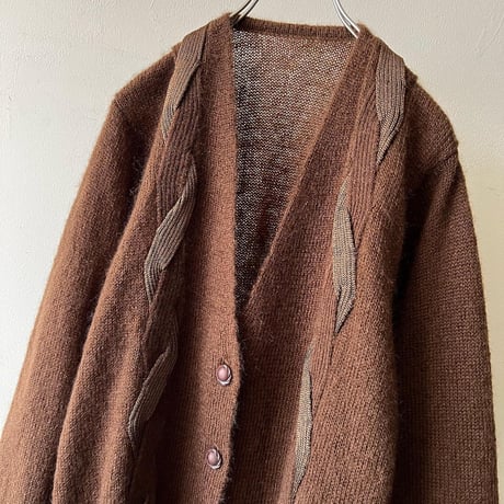 Vintage 3d Design Knit Cardigan