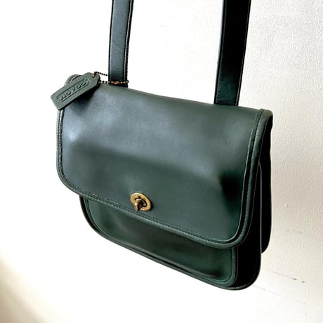 Old Coach "Green" Leather Shoulder Bag