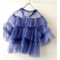 Sheer Tulle Ruffle Top