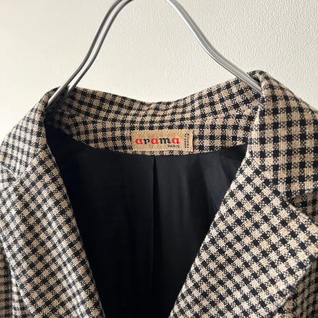 Euro Vintage Check Pattern Double Brest JKT (made in France)