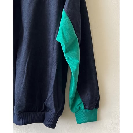 French Navy Velvet Training Sweat (deadstock/ size:88,L程度)