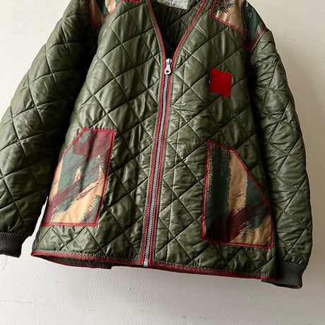 French Remake Brand " Slow Stone " made 80's Belgium Army Quilting JKT(Mサイズ)