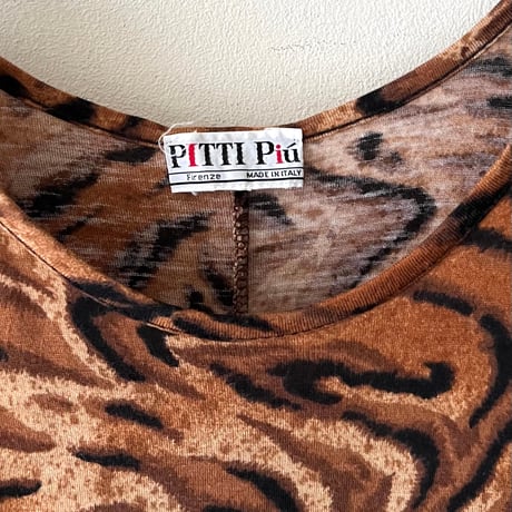 Euro Vintage Tiger Pattern Cut and sewn (made in Italy)