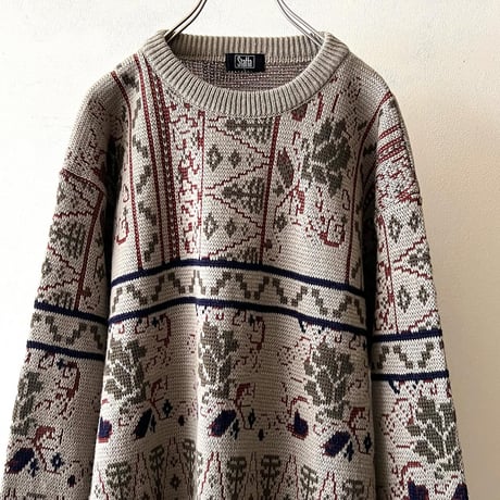 80-90's Pattern Knit Sweater