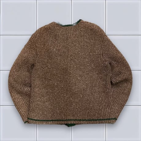 Euro Vintage Aran Knit Cardigan