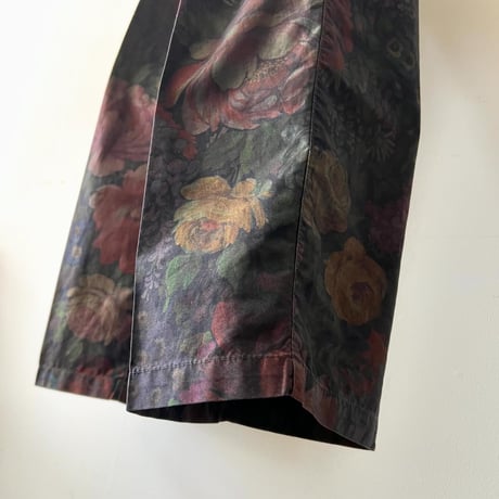 Euro Vintage Botanical Pattern 2tuck Pants (made in Italy)