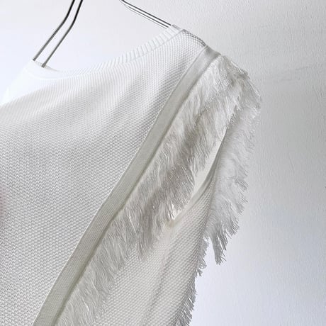 Vintage Fringe Design No Sleeve Summer Knit