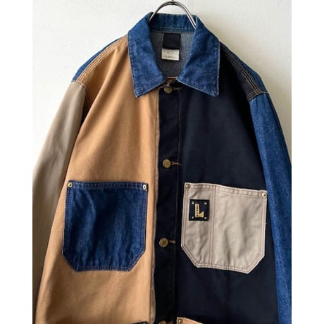 90's LAPCO Crazy Pattern Denim & Duck  Coveralls (made in USA)