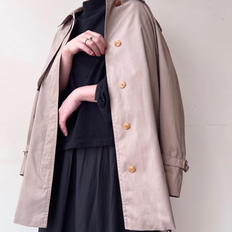 " Remake " Back Pleats Midi Trench Coat