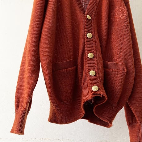 Vintage Embroidery Logo Knit Cardigan