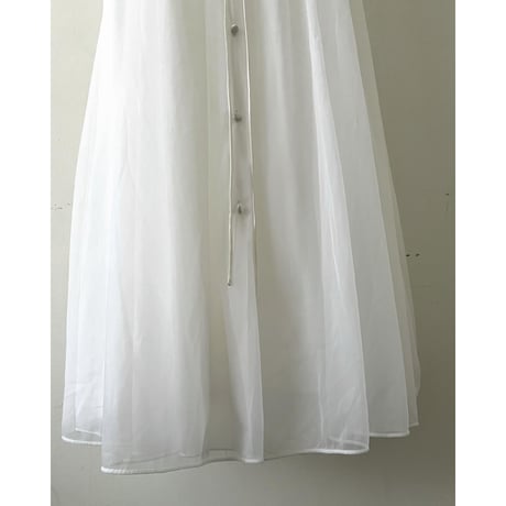 60's Vintage GOSSARD ARTEMIS Ribbon Design Short Sleeve Long Dress