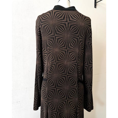 Vintage Geometric Pattern China Design Maxi Dress