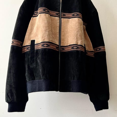 90-00's Switch Design Suede & Knit Leather JKT