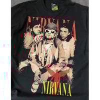 Import Glow in the dark Band Print Tee " NIRVANA "