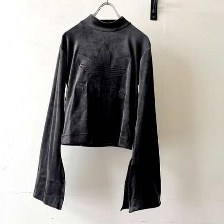 adidas Emboss Logo Bell Sleeve Velours Cut and Sewn