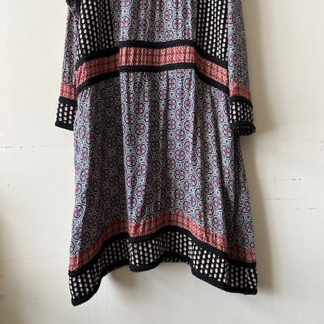 Geometric Crazy Pattern Long Dress
