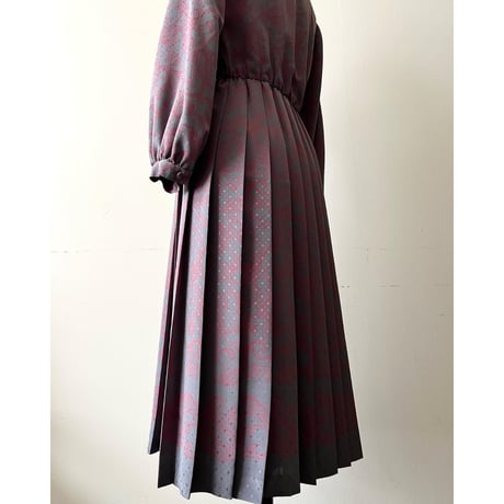 Vintage Paisley & Dot Pattern Dress