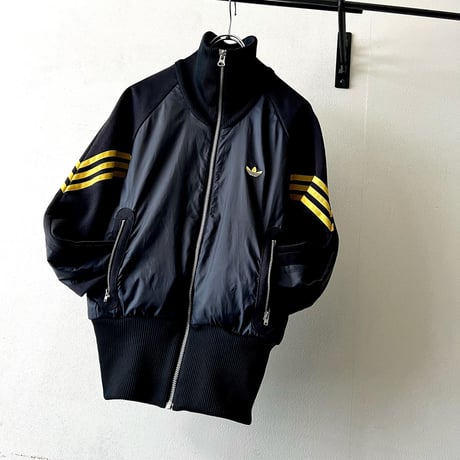 adidas Nylon & Jersey High Neck Short Track JKT