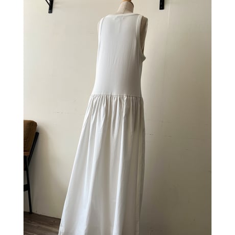 No-sleeve Cotton Long Dress