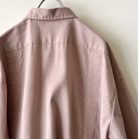 90's Chic Elegant Pink Beige Color Cuba Shirt