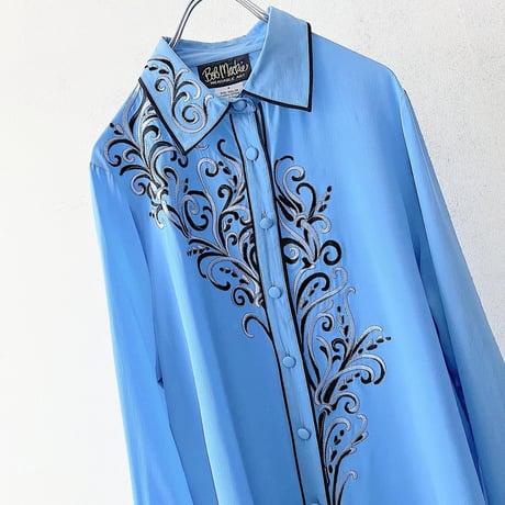 Old Bob Mackie Embroidery Design Silk Shirt