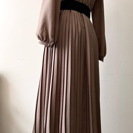 Vintage Dot Pattern Frill Design Dress