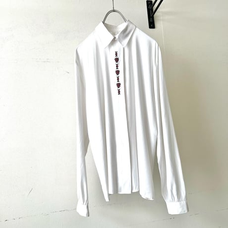 Euro Vintage Embroidery Design Shirt Blouse
