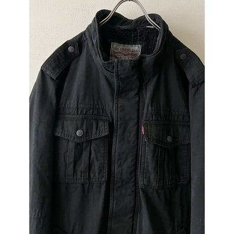 Levi's Black Dyed M-65 type Boa JKT