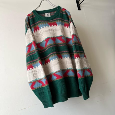 90's Euro Fairisle Pattern Knit Sweater