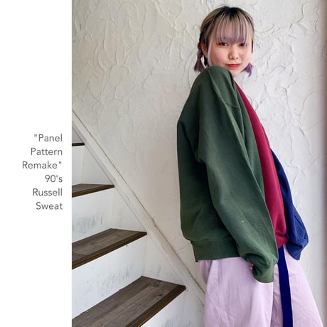 " Remake " 90's Russell Switch Patternスウェット