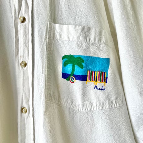 90's Aruba Beach Back Print Shirt