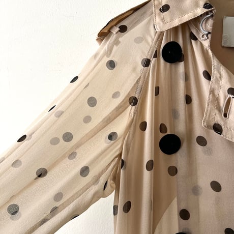3.1 Phillip Lim Dot Pattern Sheer Trench Coat