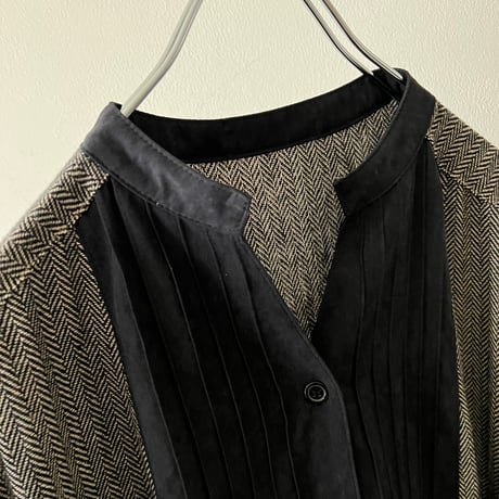 Fake Suede Herringbone Maxi Dress