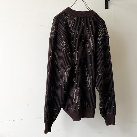 80-90's Paisley Pattern Knit Sweater