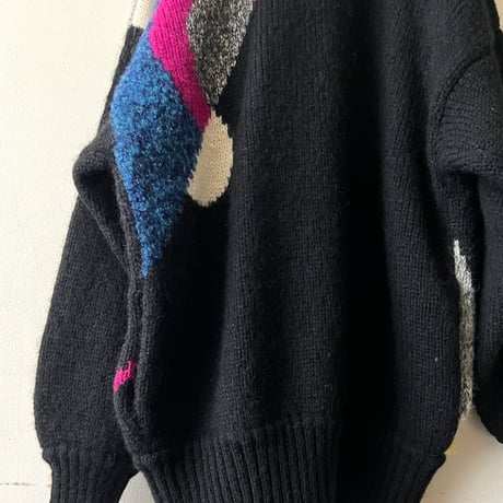 Vintage Art Pattern Knit Cardigan